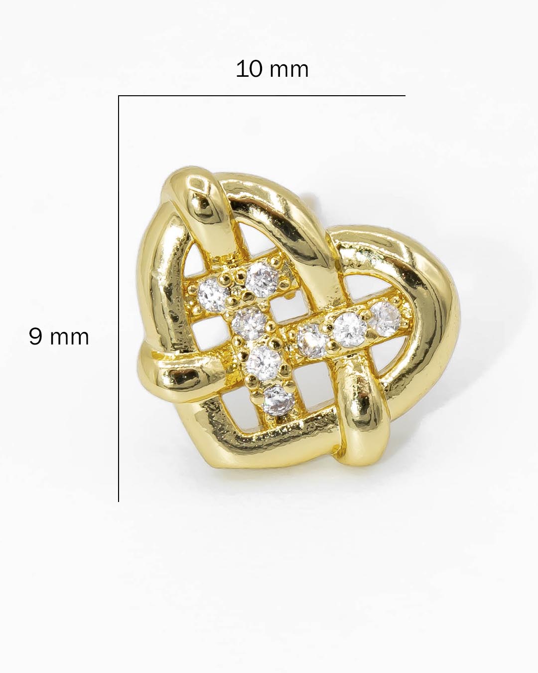 Topo corazón entretejido