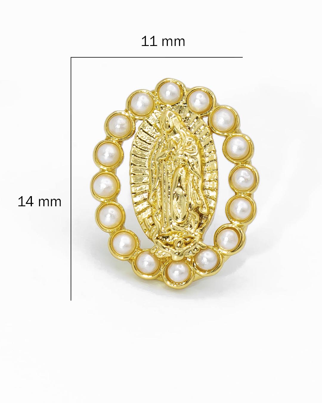 Topo virgen con perlas