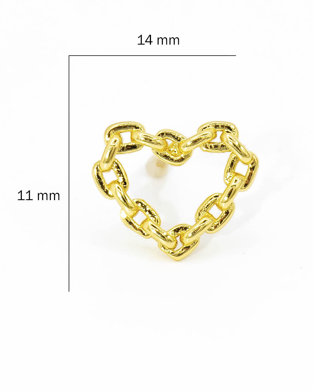 Topo corazón silueta cadena