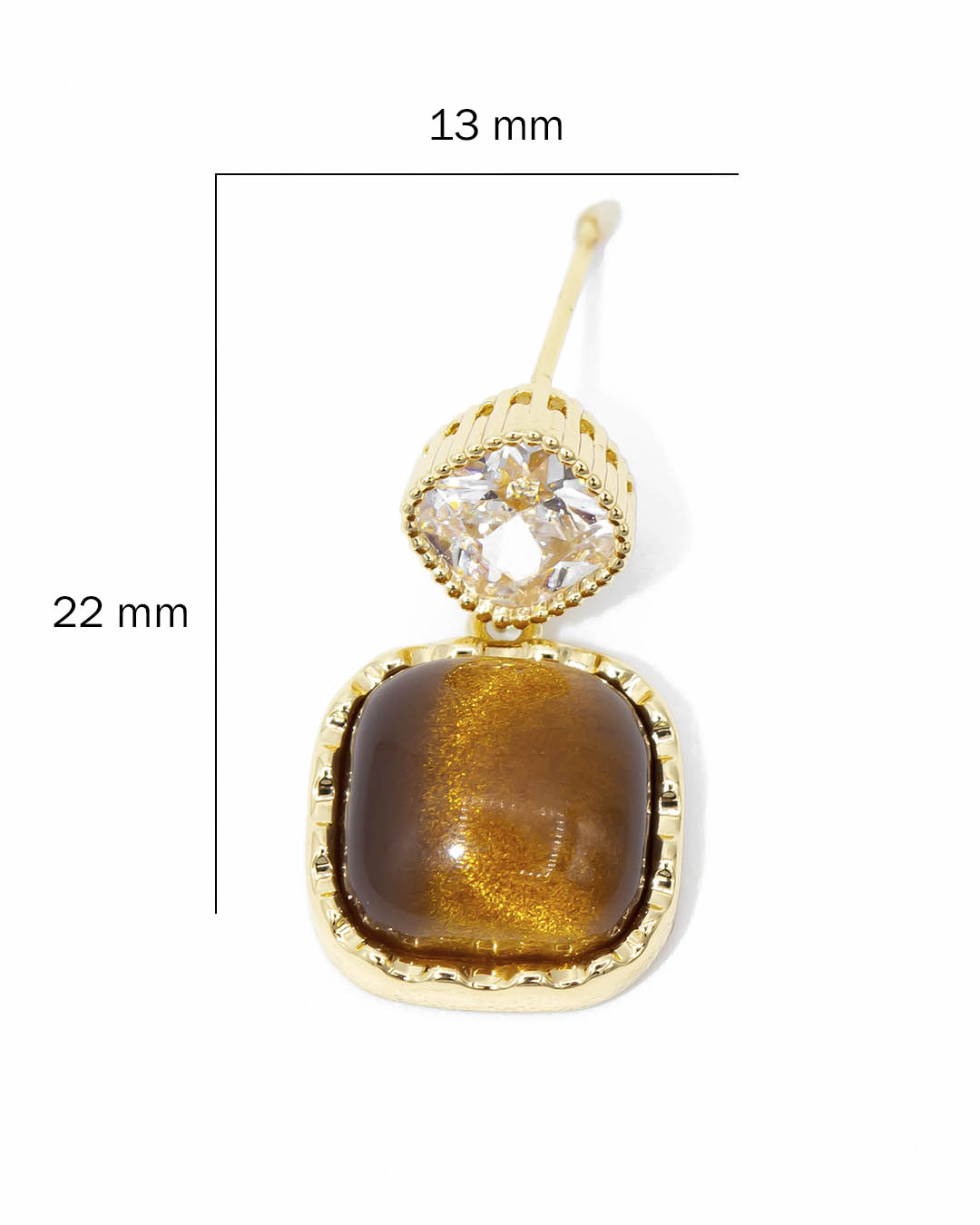 Topo circón cuadro cafe