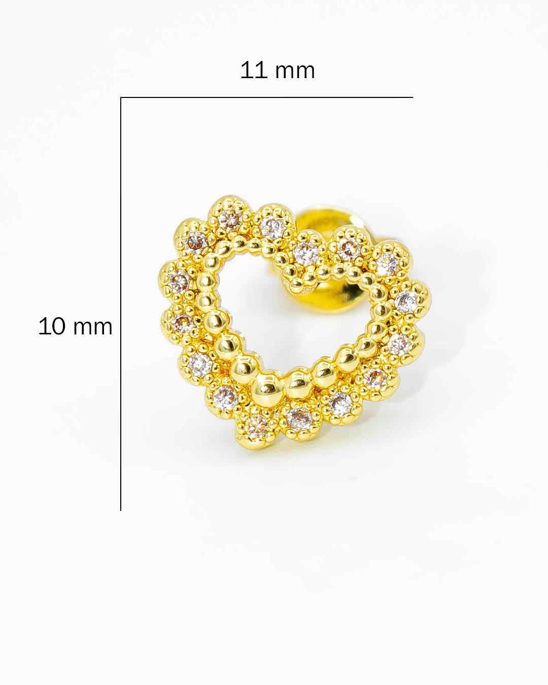 Topo corazón circón