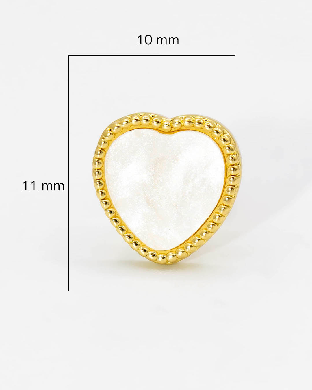 Topo corazón blanco