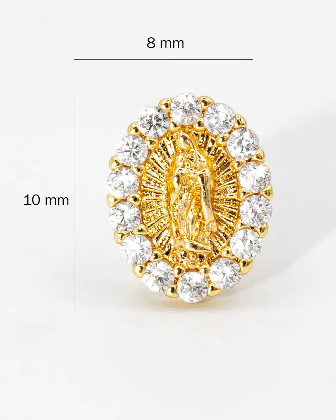 Topo Virgen circones blancos