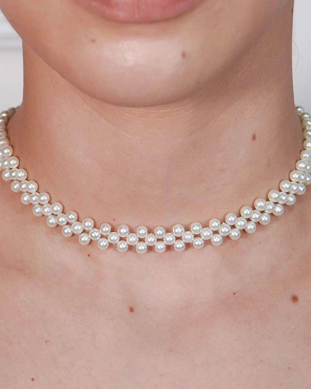 VALGATA choker perla línea x3