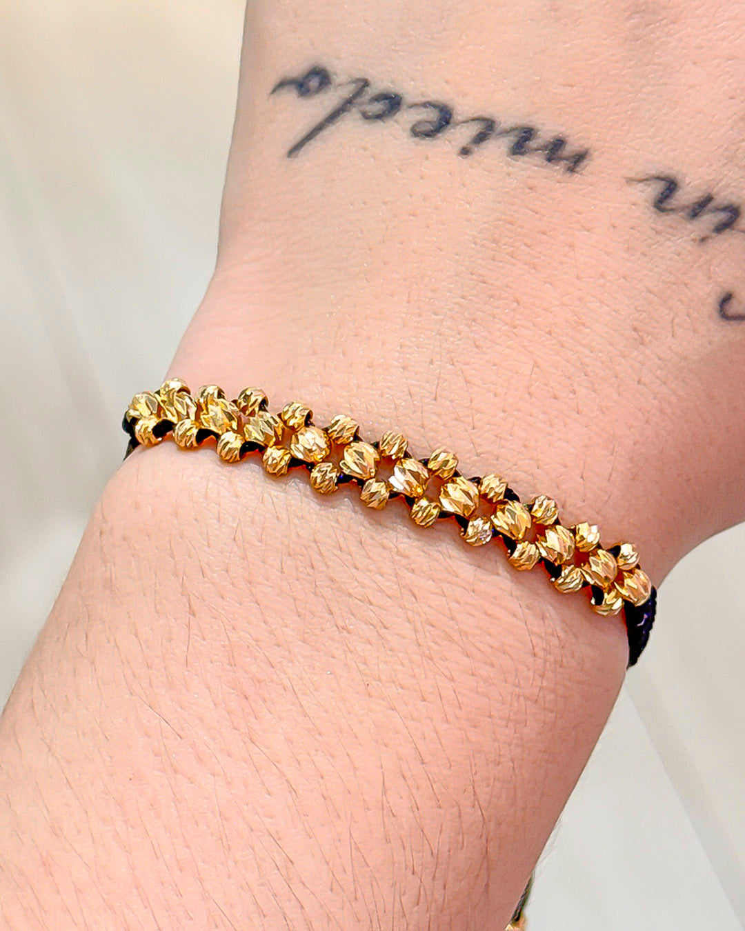 VALGATA pulsera laminado balines diamantados