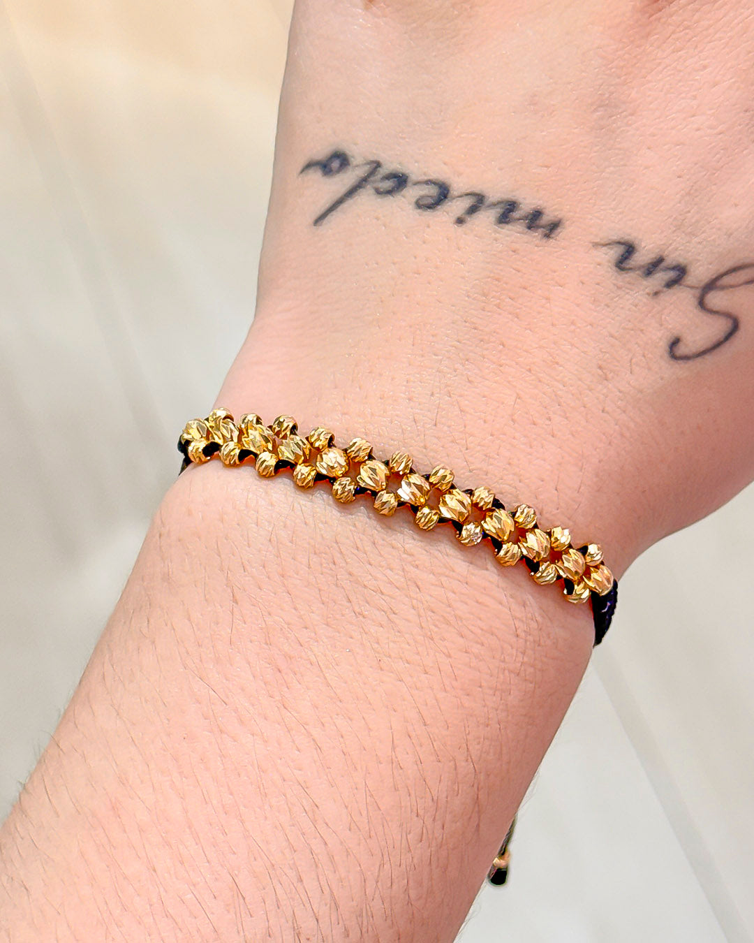 VALGATA pulsera laminado balines diamantados