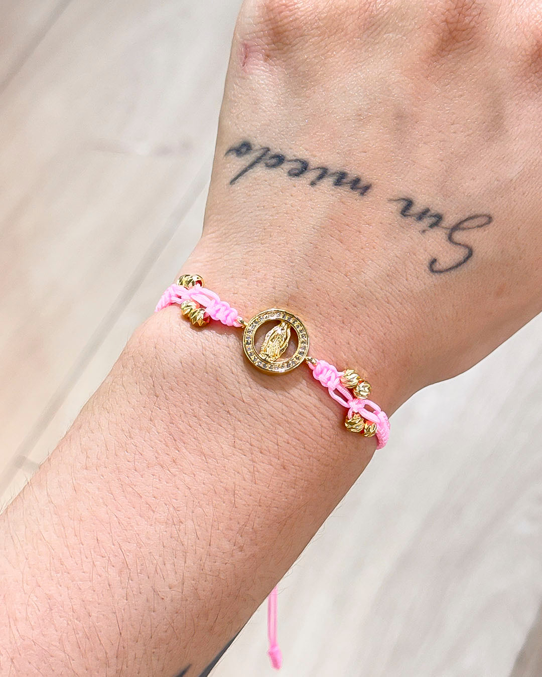 VALGATA pulsera rosa neon virgen Guadalupe