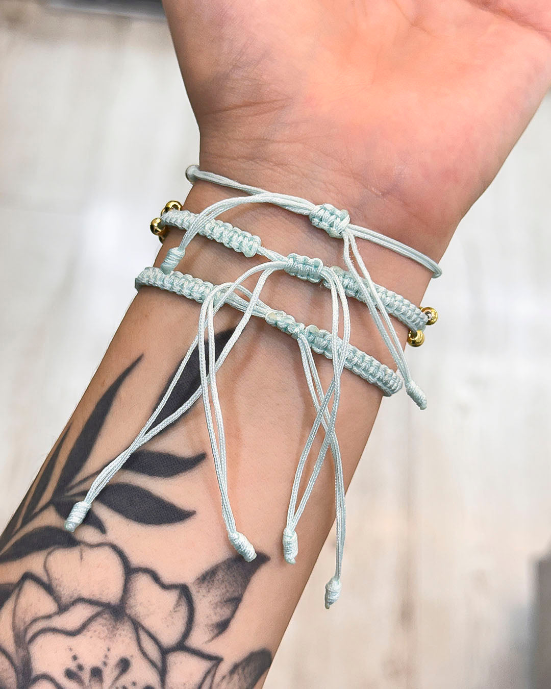 VALGATA pulsera azul claro x3 ojo turco