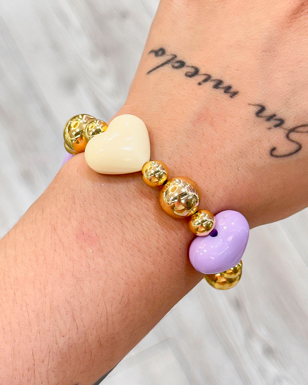 VALGATA pulsera balines corazones