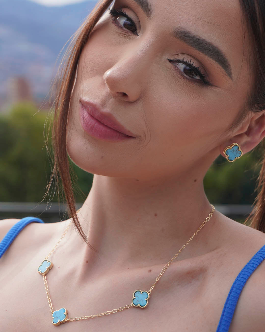 VALGATA set trébol azul