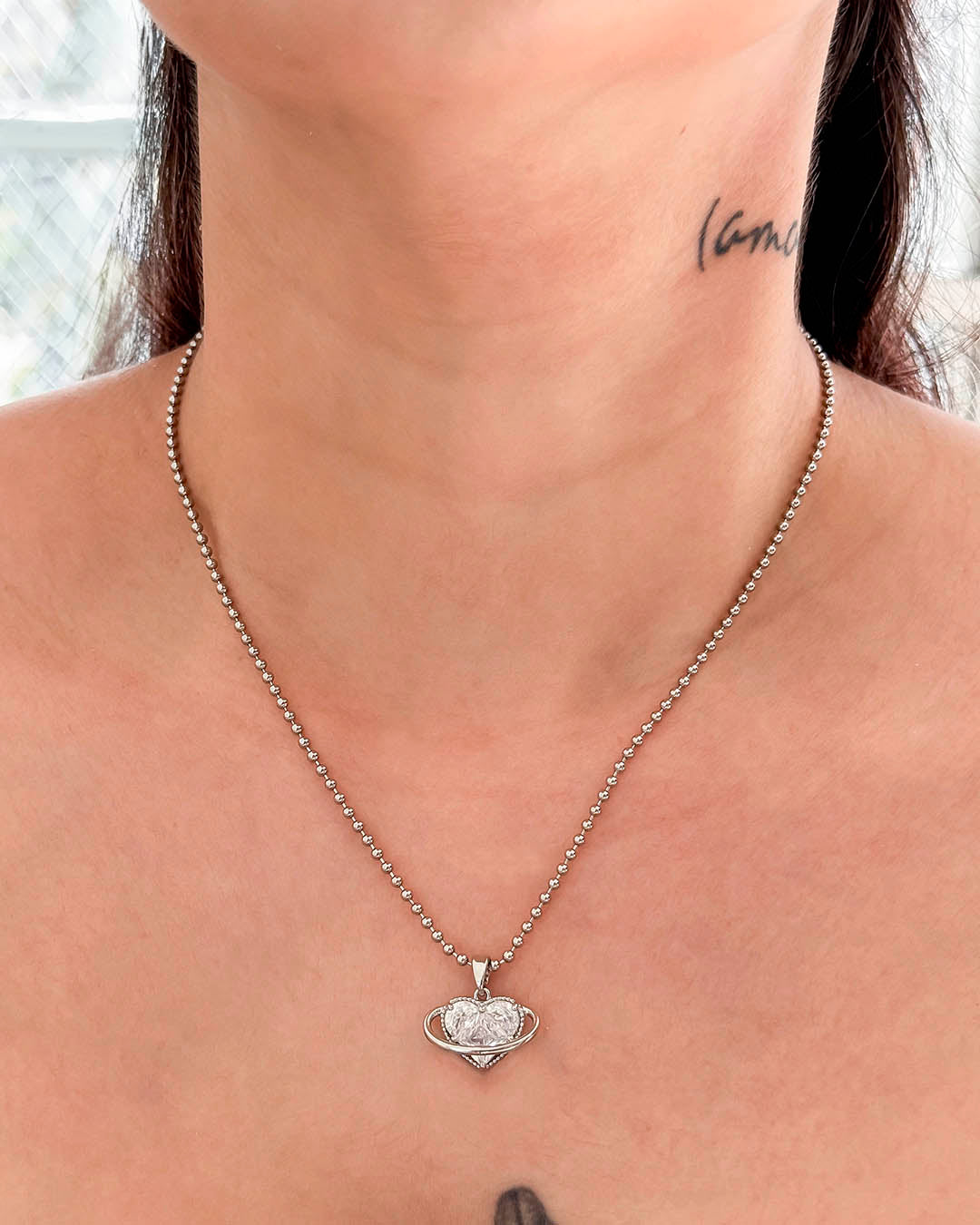 VALGATA set corazón plateado