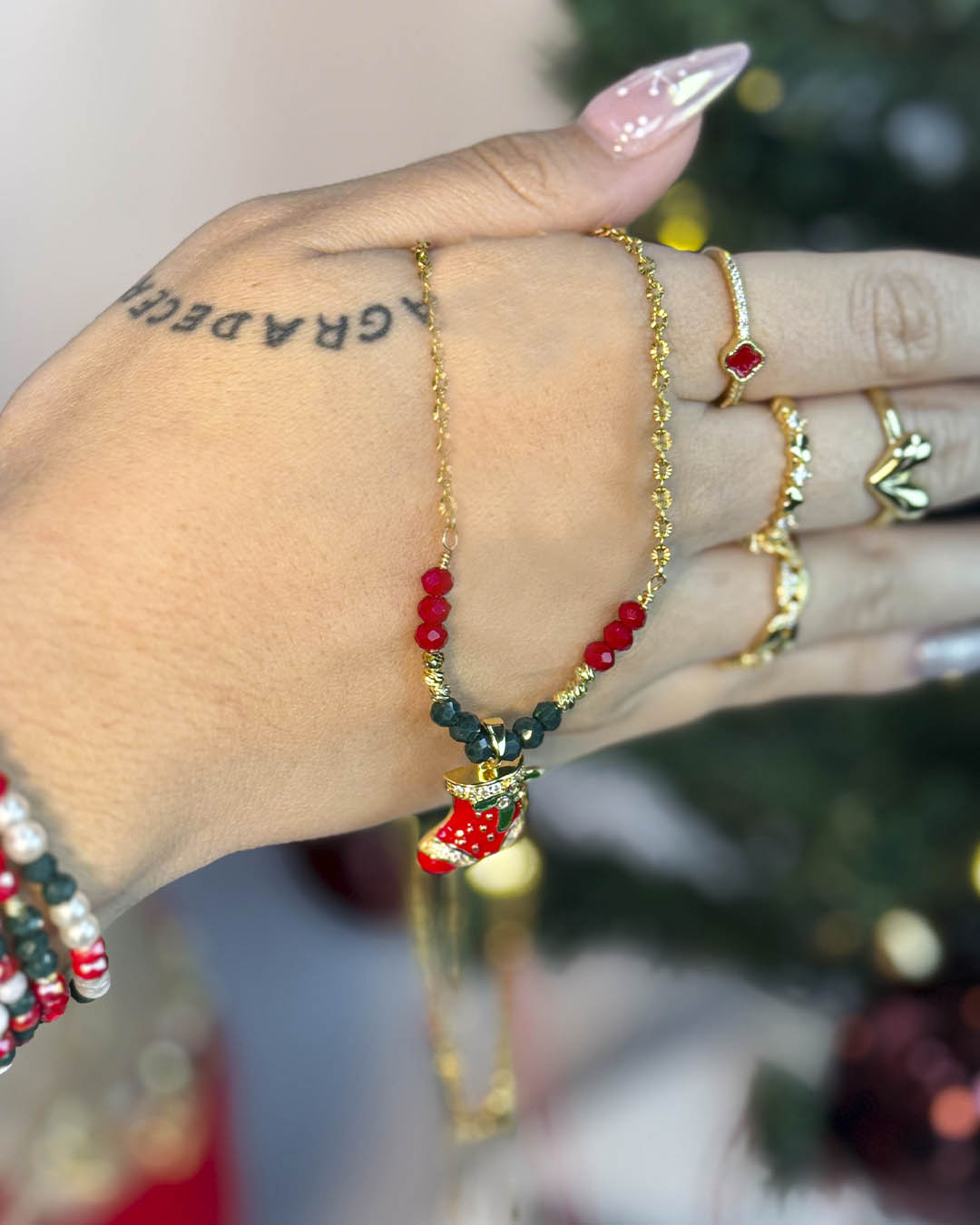 VALGATA cadena bota navideña