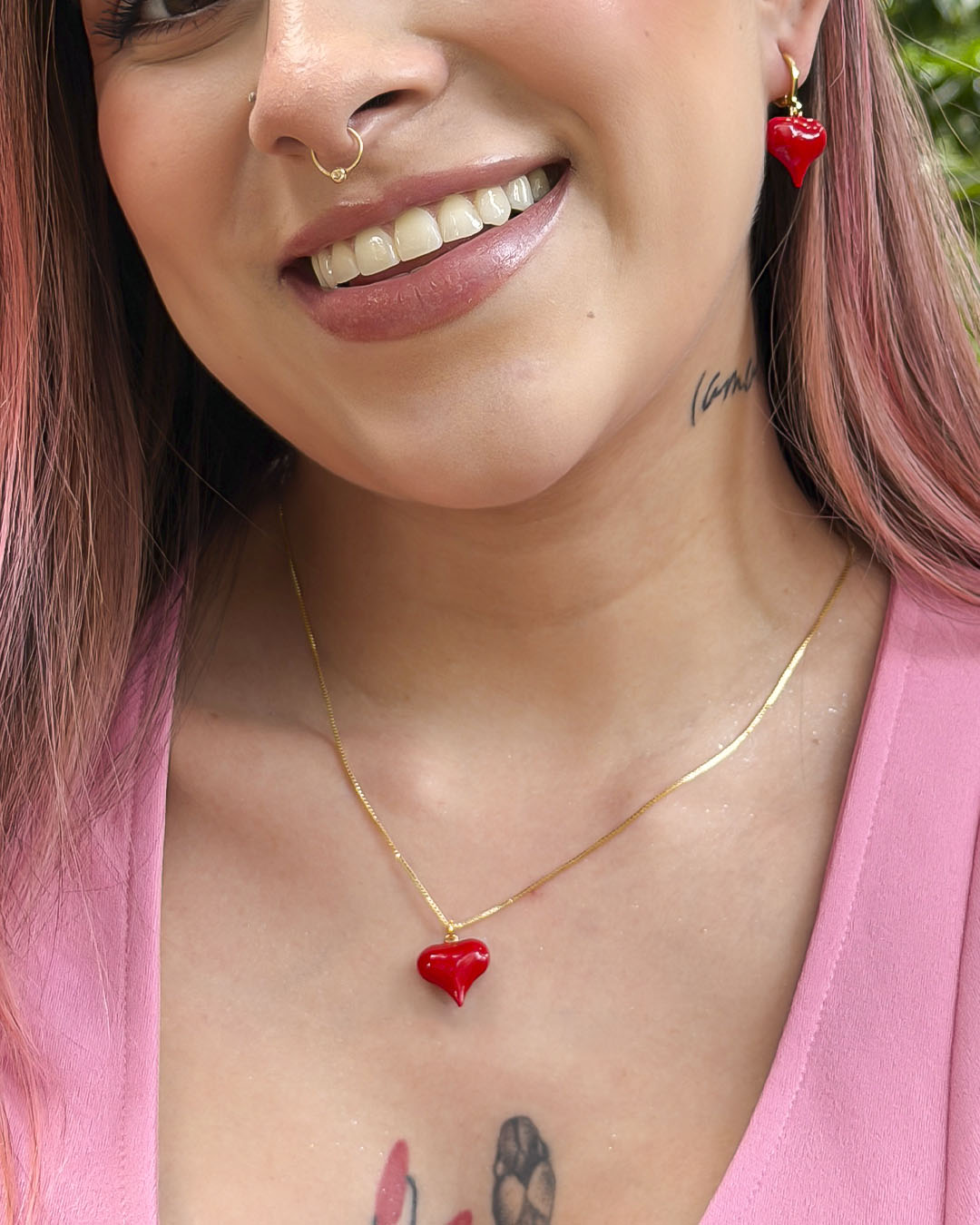 VALGATA set corazón rojo