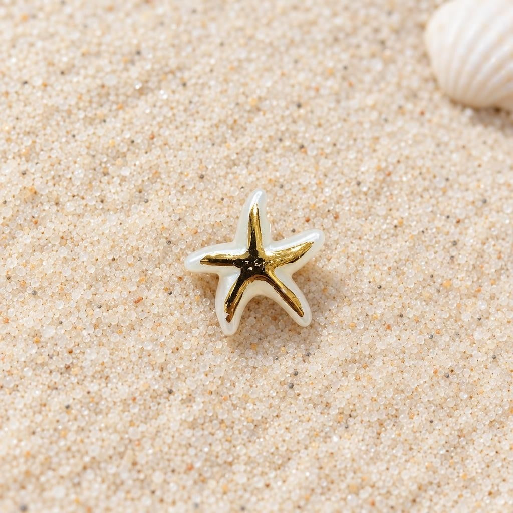 Dije estrella de mar perlada