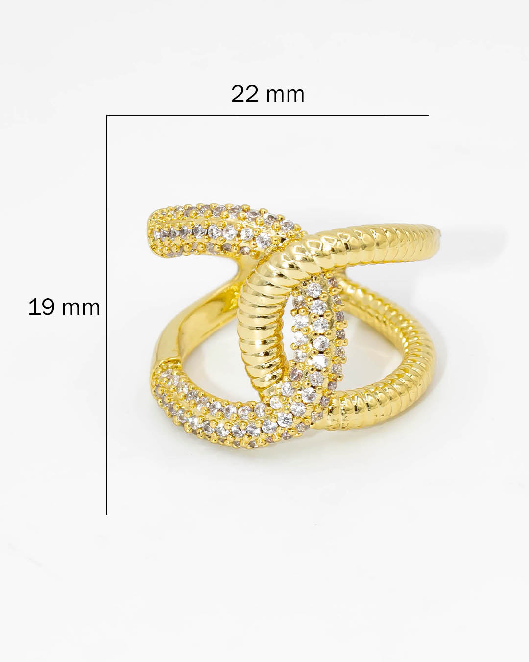 Anillo dorado chunky