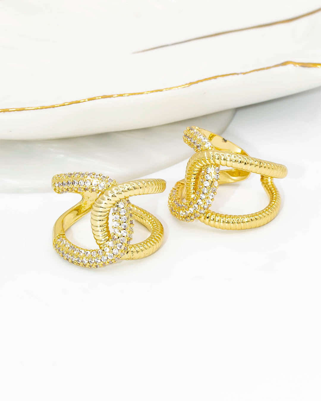 Anillo dorado chunky