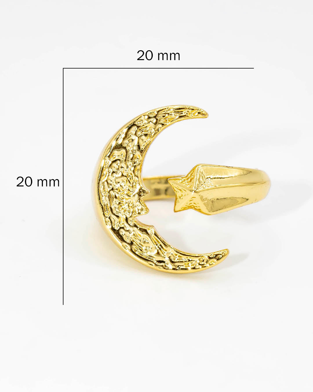 Anillo luna estrella