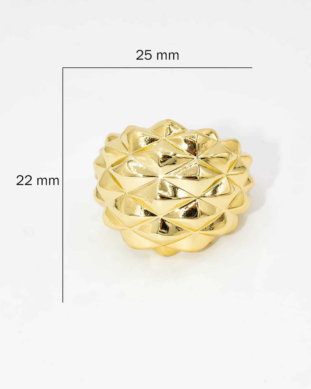 Anillo rombos tallados