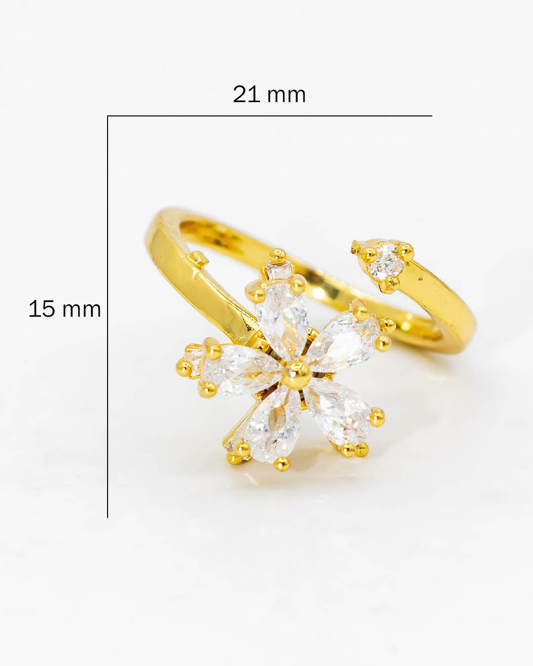Anillo giratorio flor