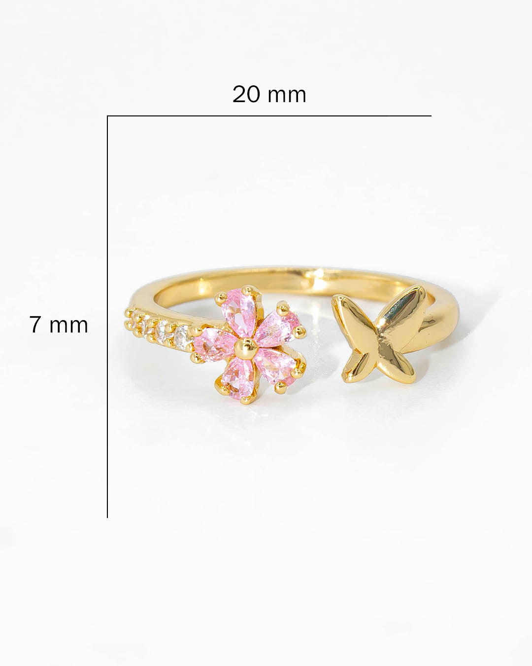 Anillo mariposa flor