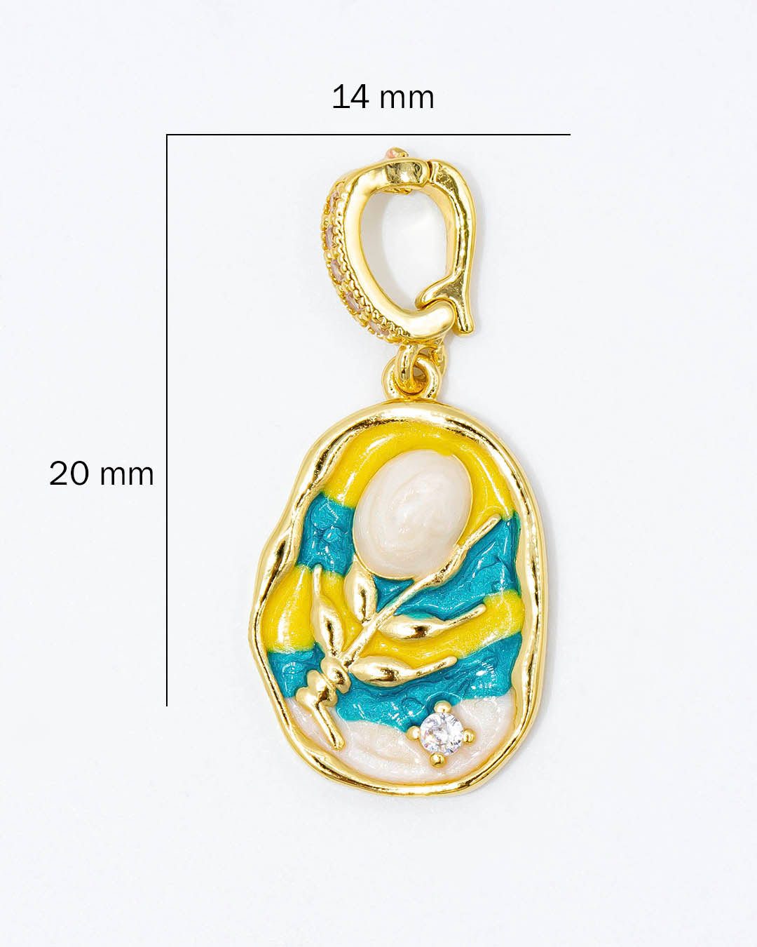 Dije broche flor