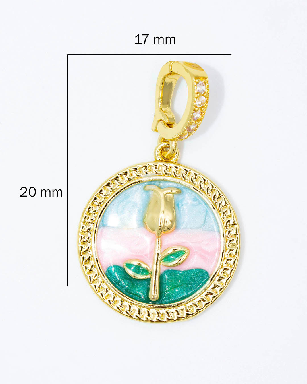 Dije broche tulipán