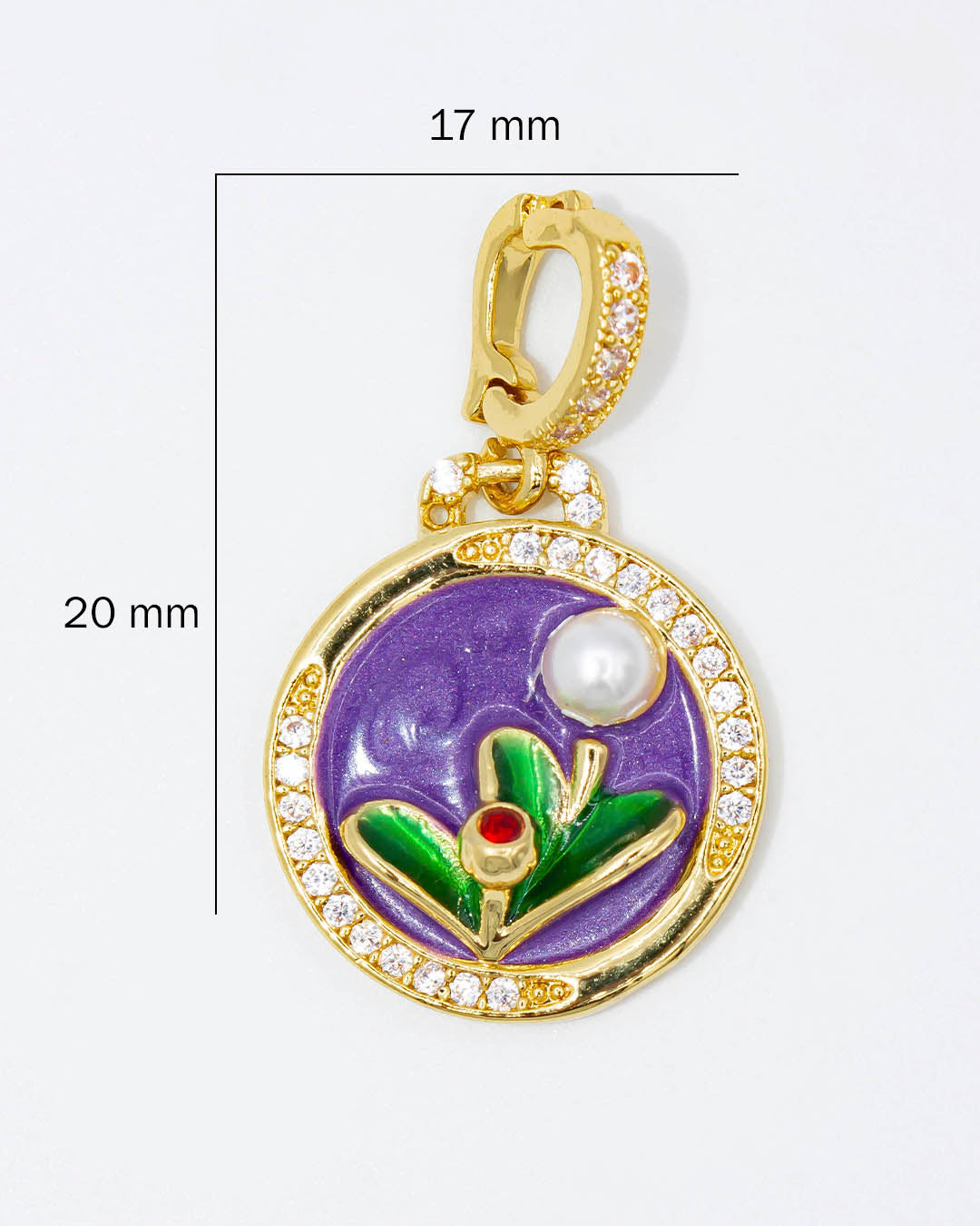Dije broche floral