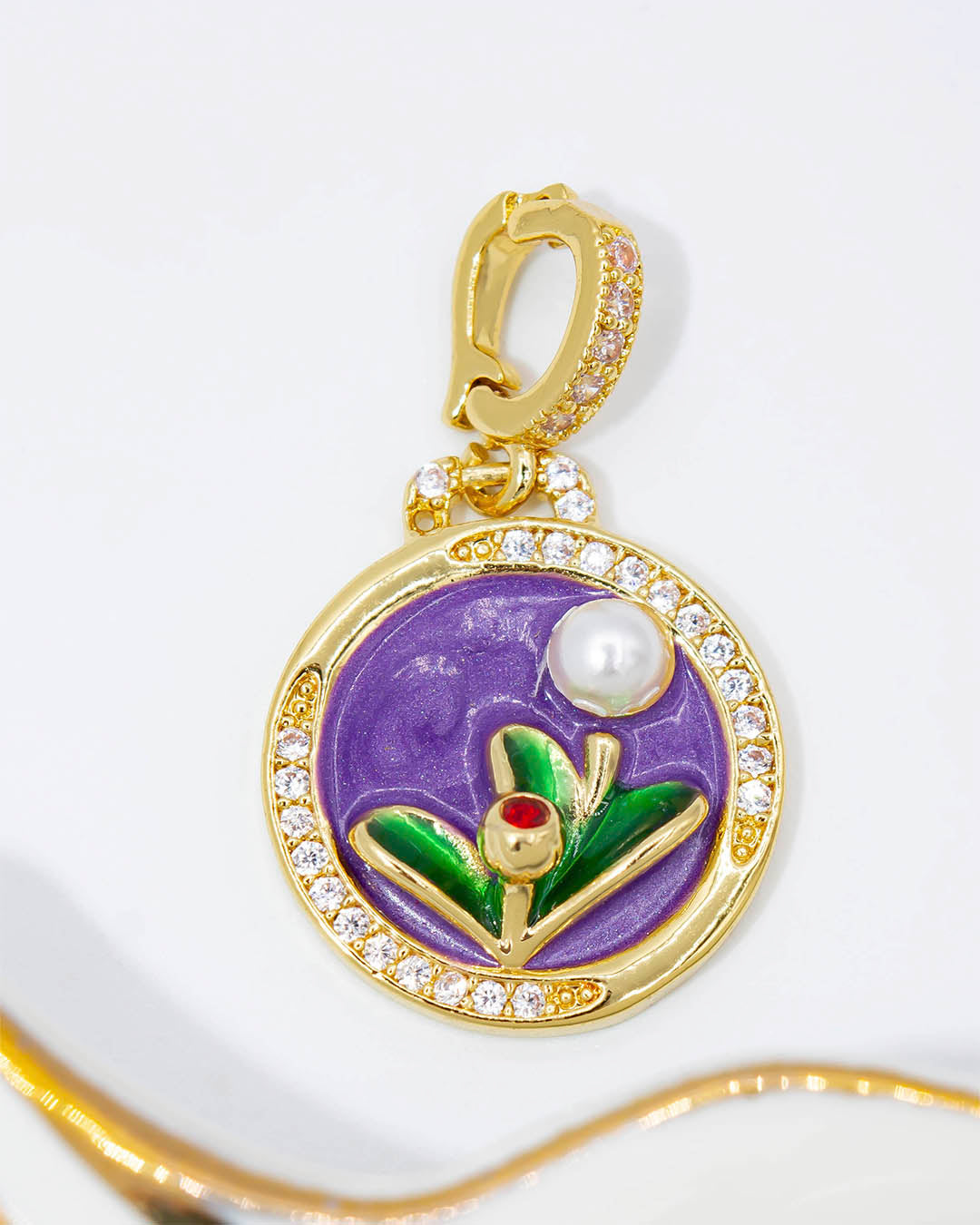 Dije broche floral