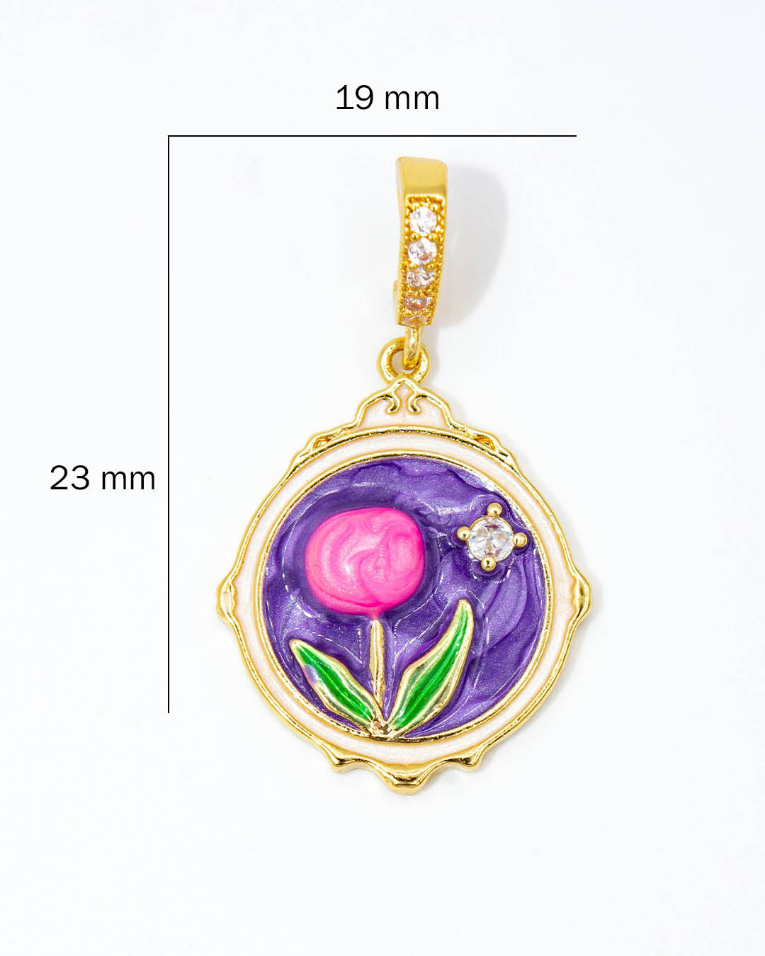 Dije broche flor