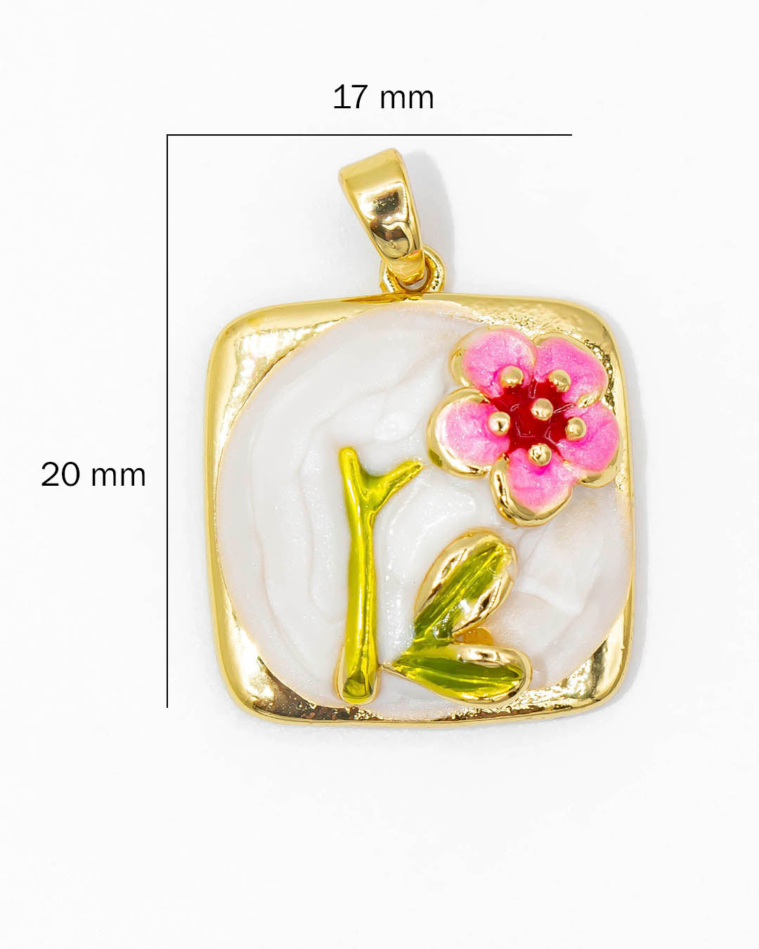 Dije flor blanca