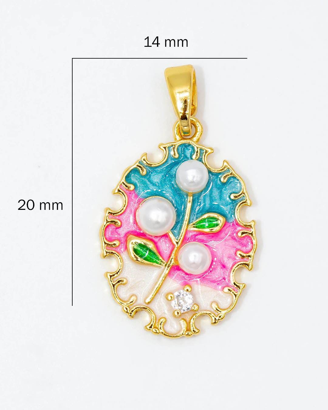 Dije flor colores