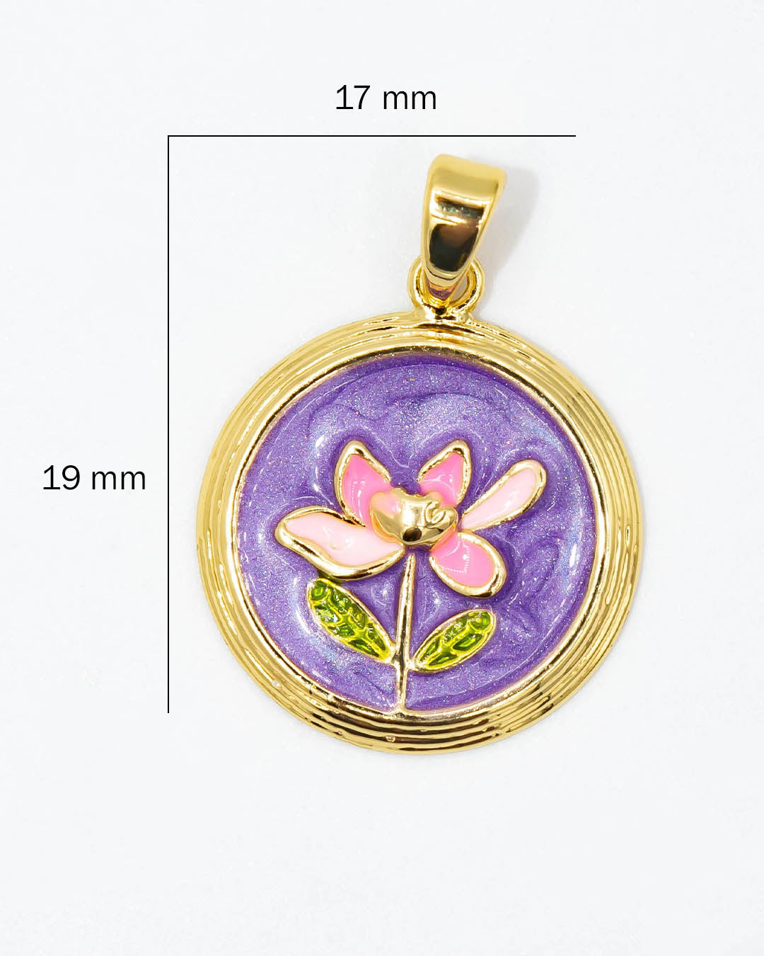 Dije flor morada