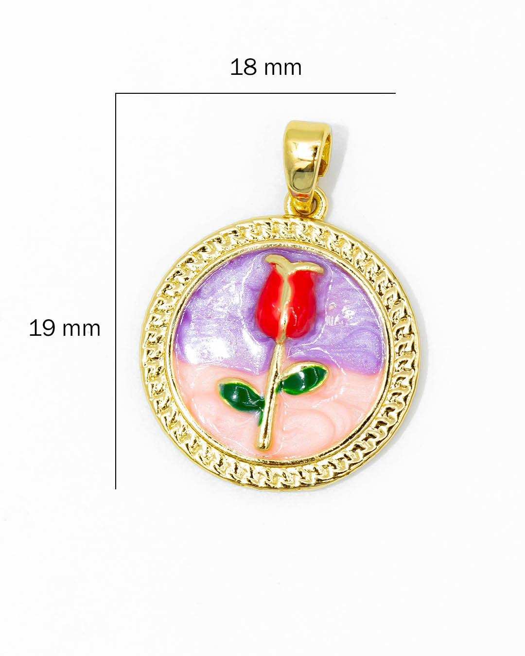 Dije tulipán rojo