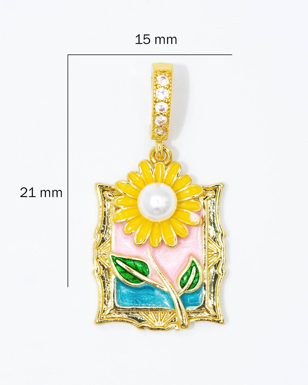 Dije broche girasol