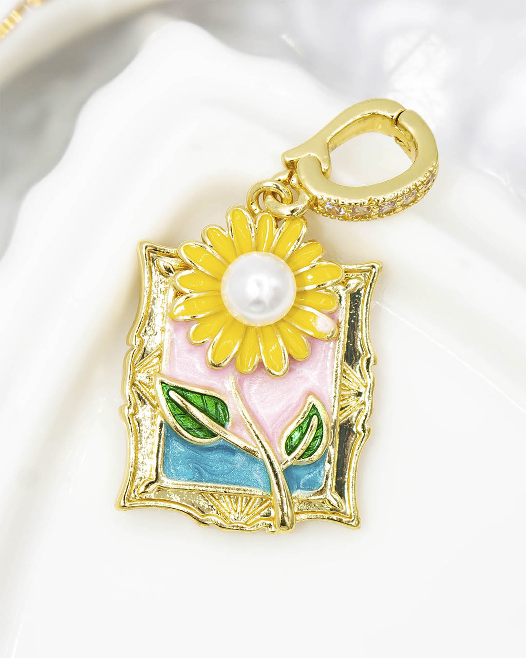 Dije broche girasol