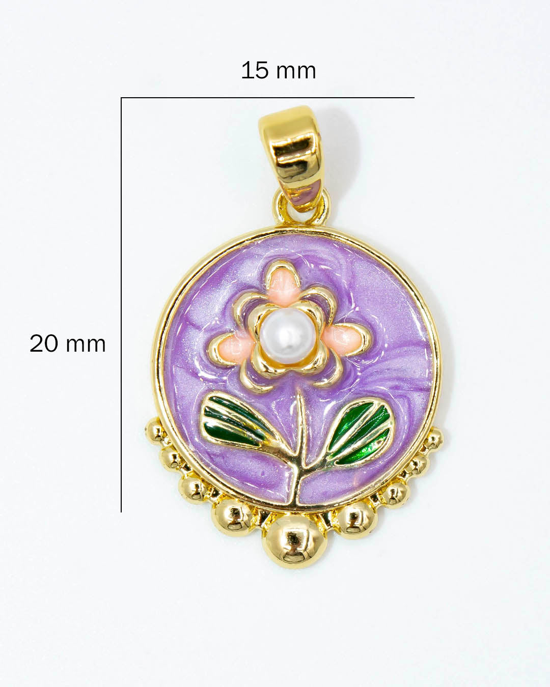 Dije flor morada