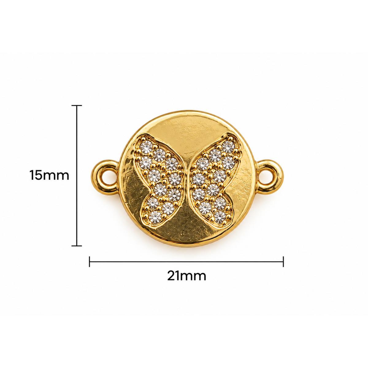 Dije pulsera placa mariposa