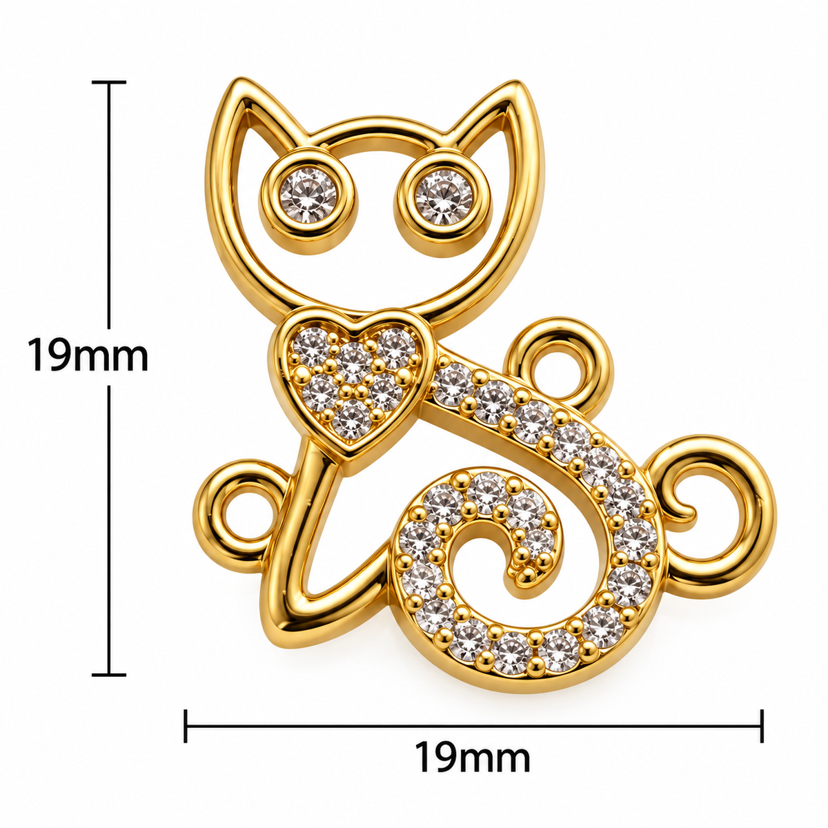 Dije pulsera silueta gato