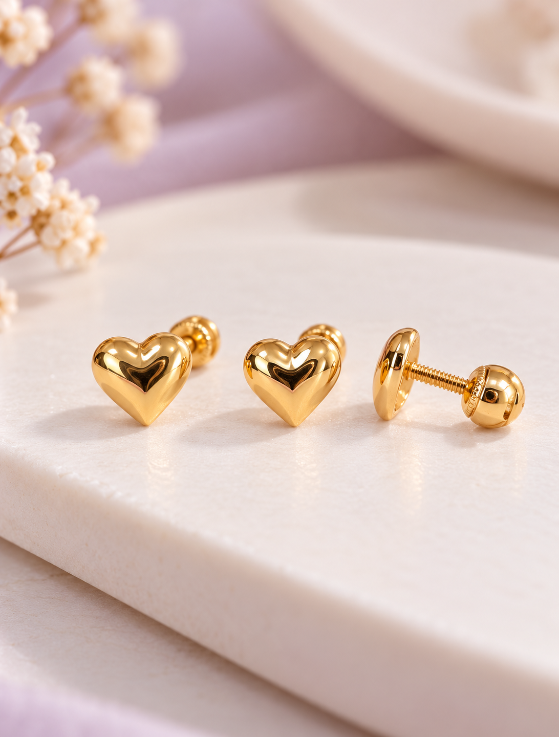 Oro laminado topo corazón liso