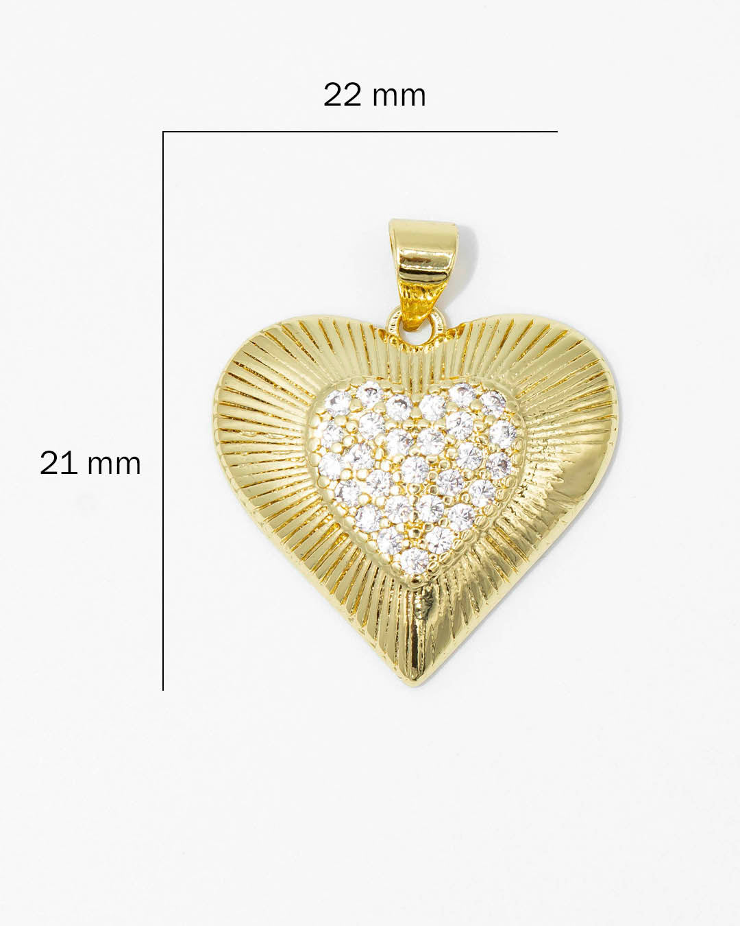 Dije corazón circones
