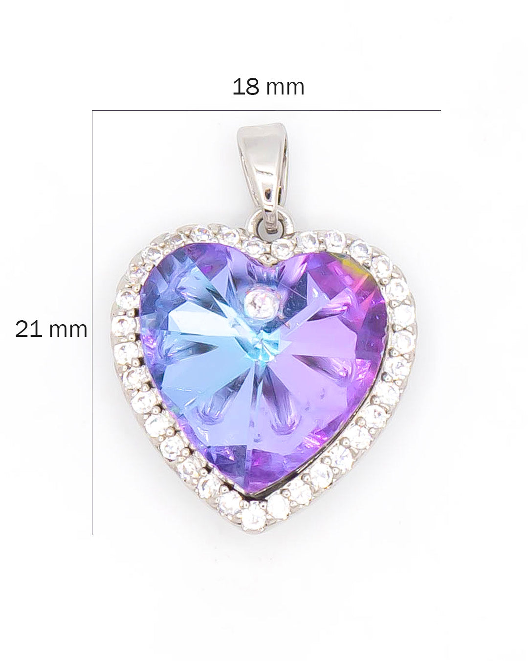 Dije corazón swarovski