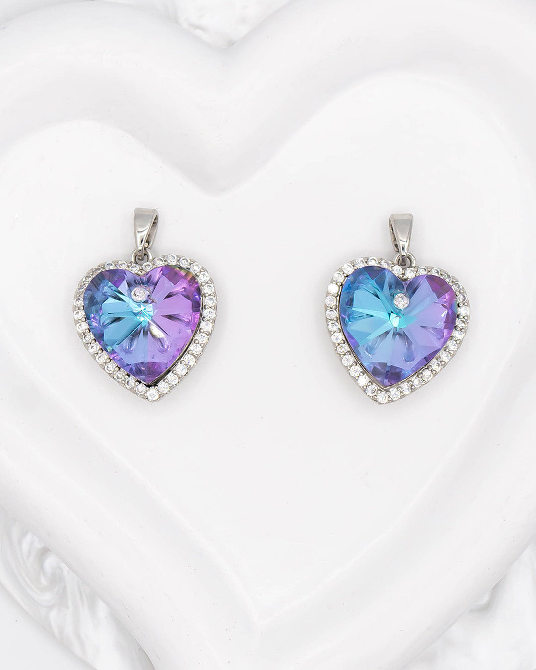 Dije corazón swarovski