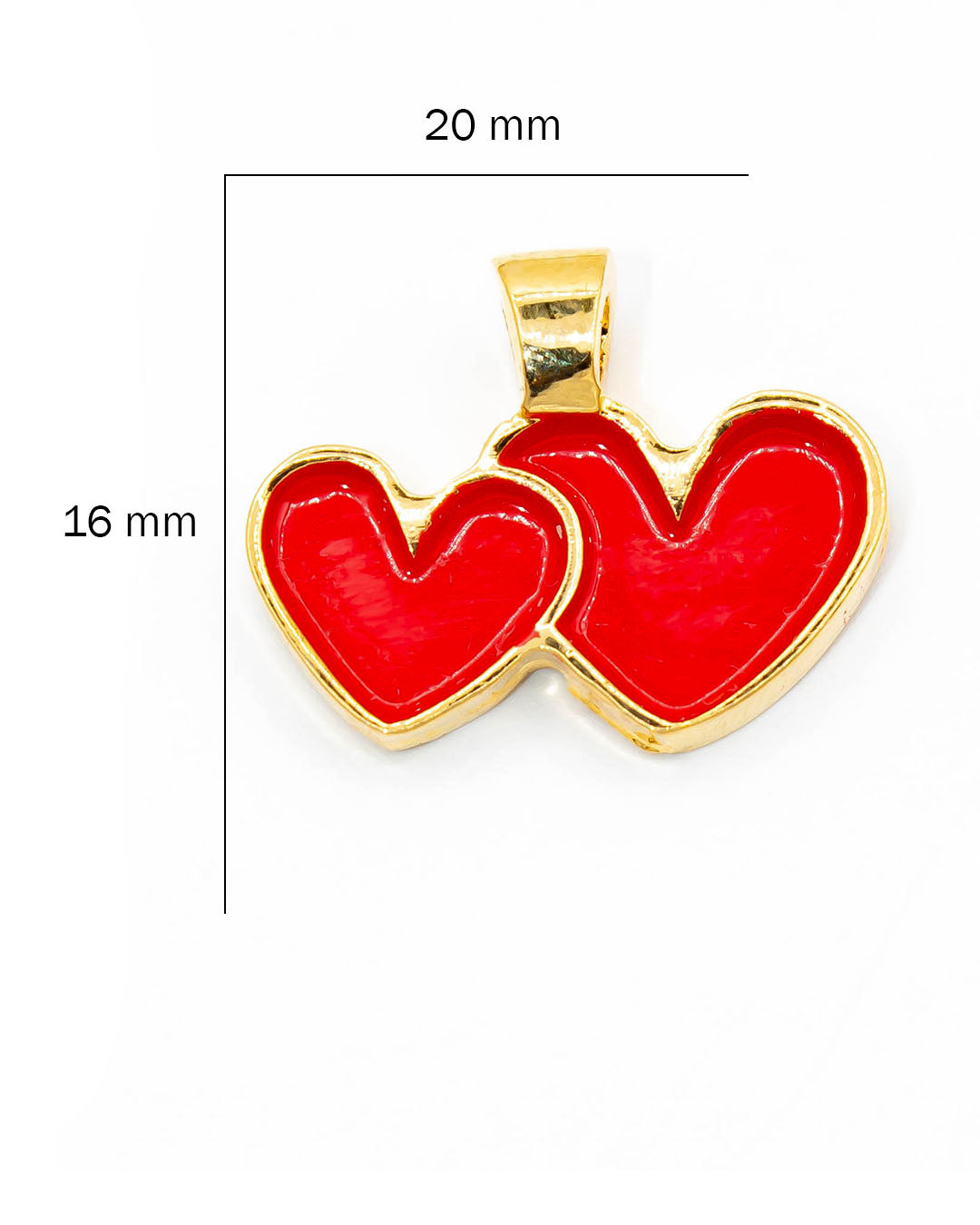 Dije corazón doble
