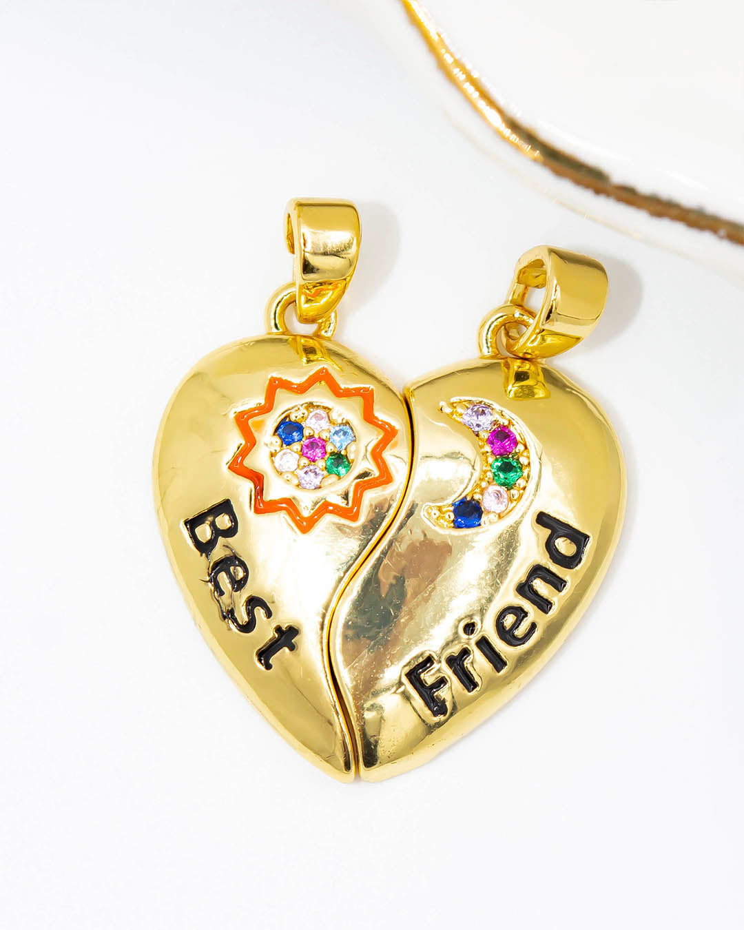 Dije imán corazón best friends