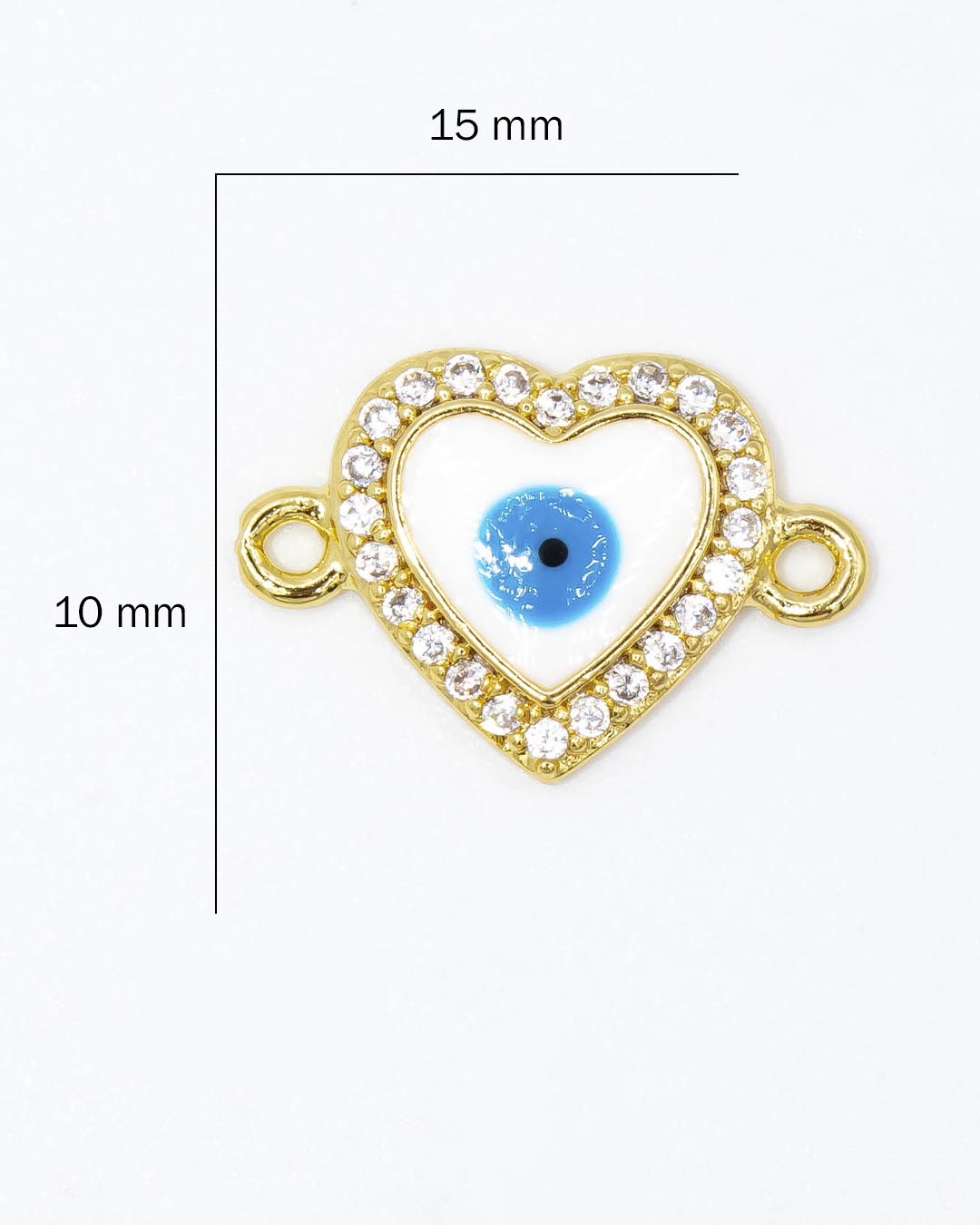 Dije pulsera corazón ojo turco