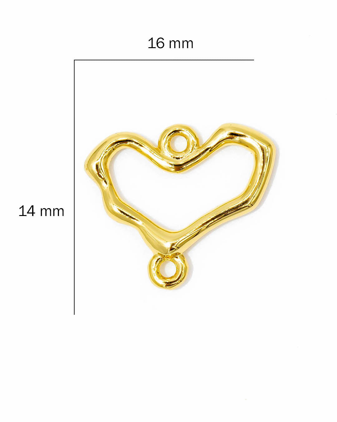 Dije pulsera corazón silueta