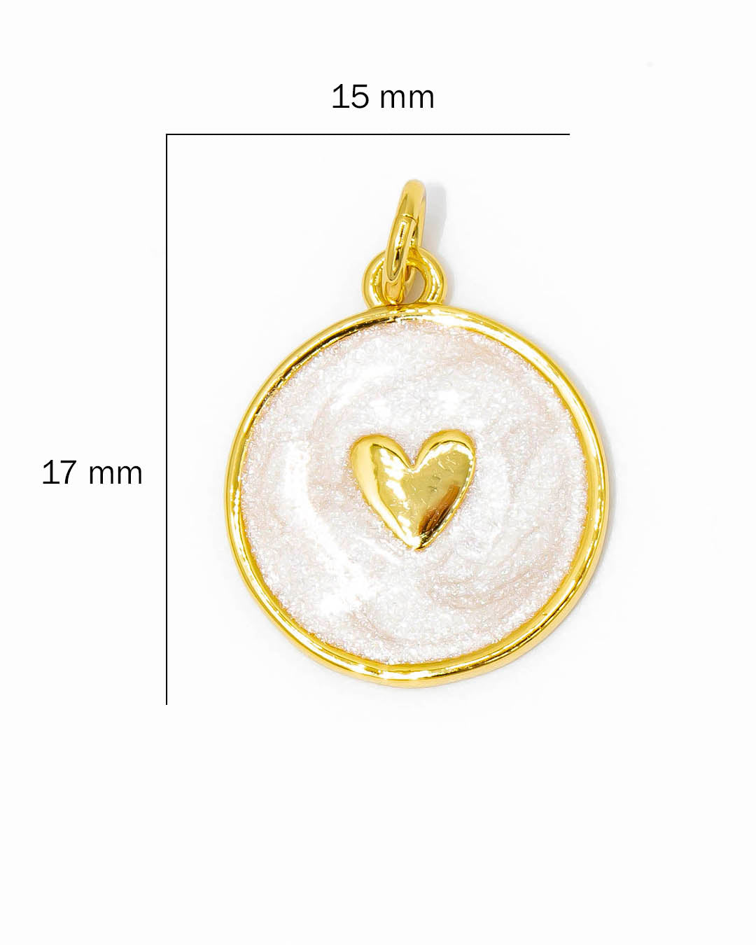 Dije corazón nácar