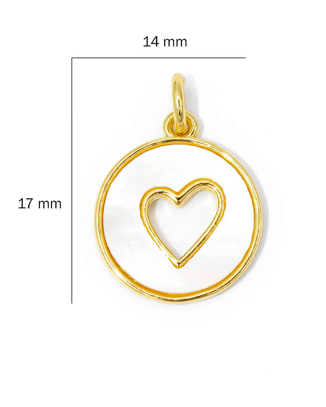 Dije corazón nácar