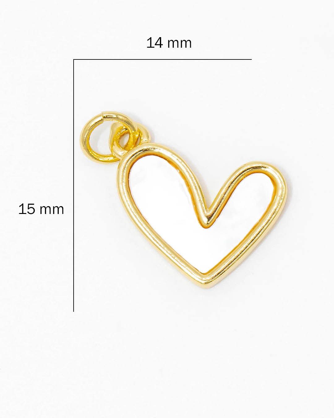 Dije corazón nácar