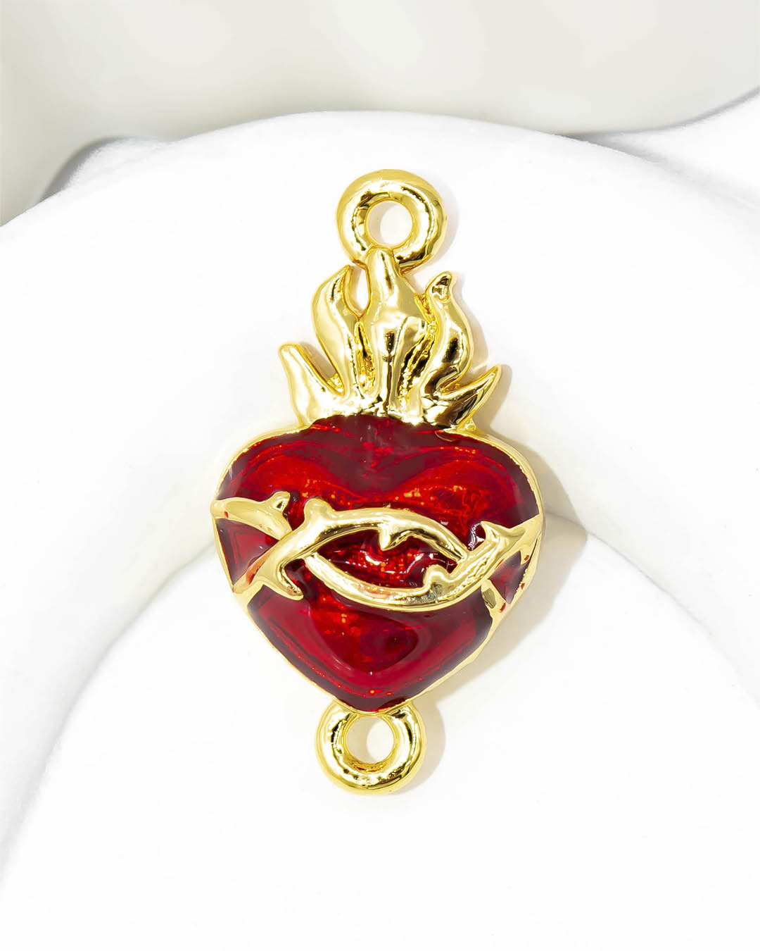 Dije pulsera corazón rojo